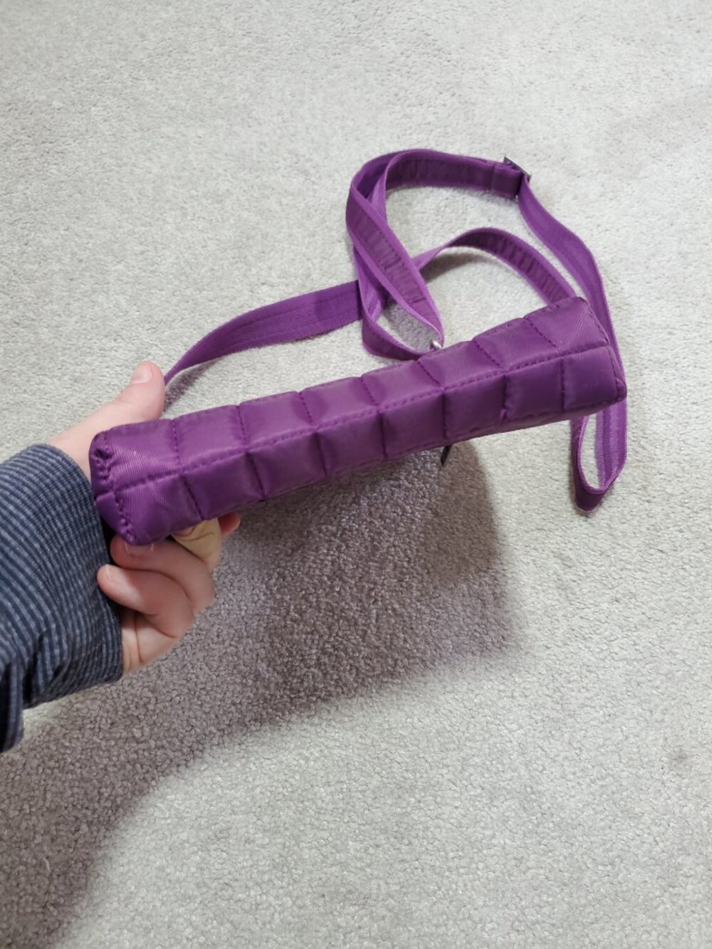 LUG Skipper Quilted Crossbody Bag Pouch Purse Waist Pack Plum Purple 7.5" x 8.5" - Picture 5 of 12